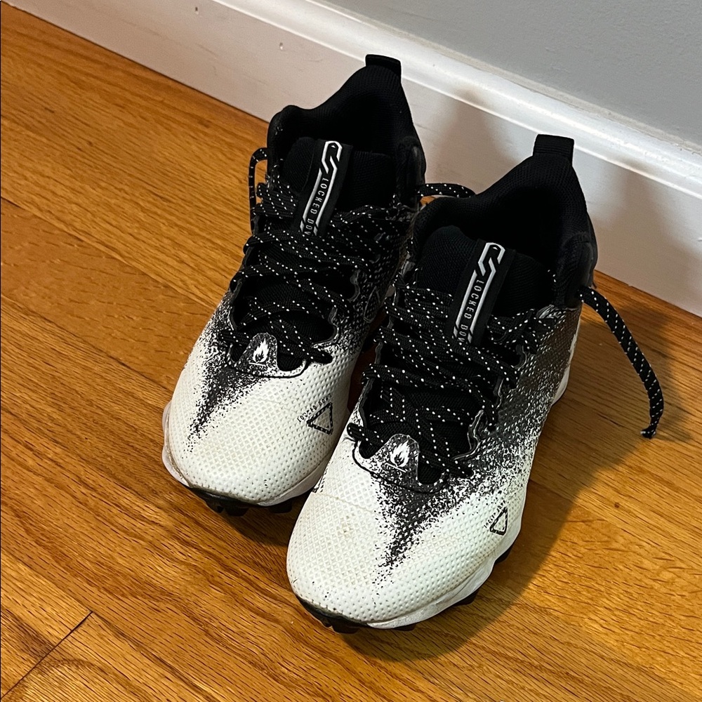 Under Armour Kids Black and White Cleats